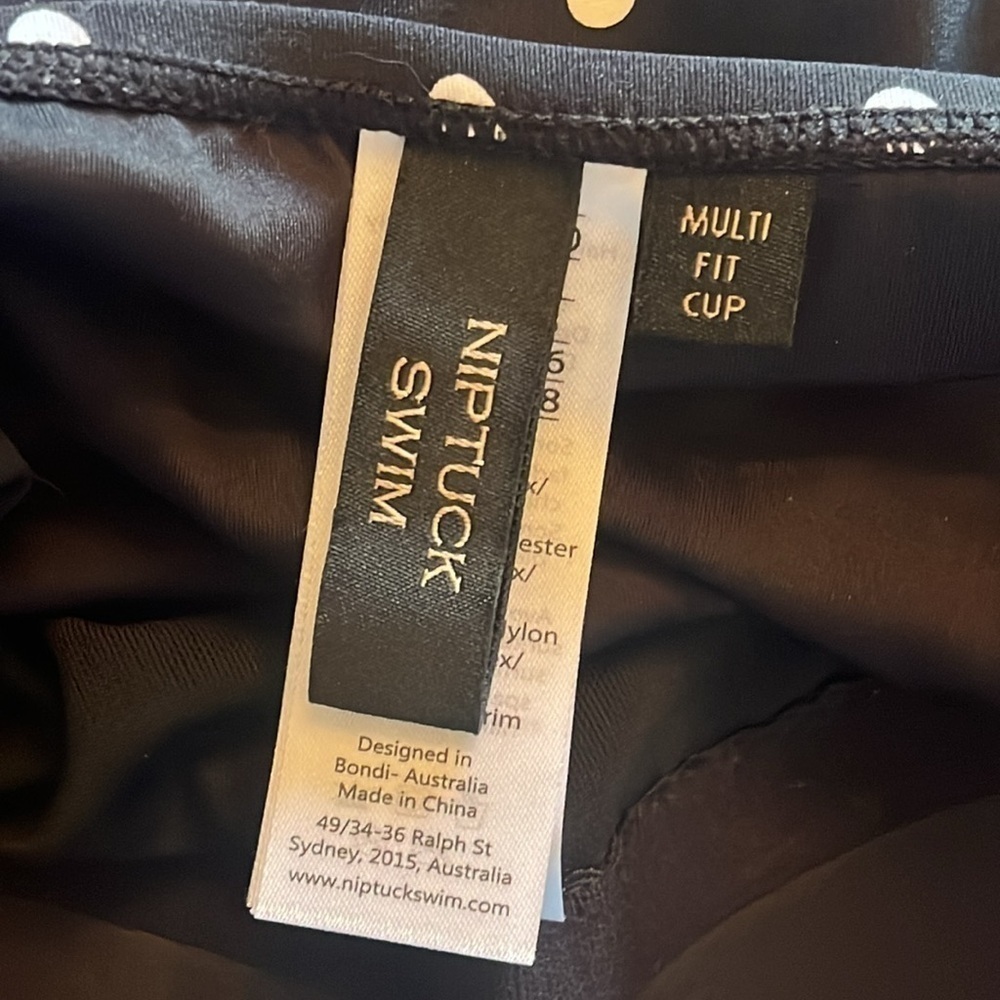Brand New Nip Tuck Swim Polka Dot Black & White Slimming Tummy Control Swimsuit - Picture 12 of 15